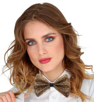 Preview: Glamor glitter bow tie in gold