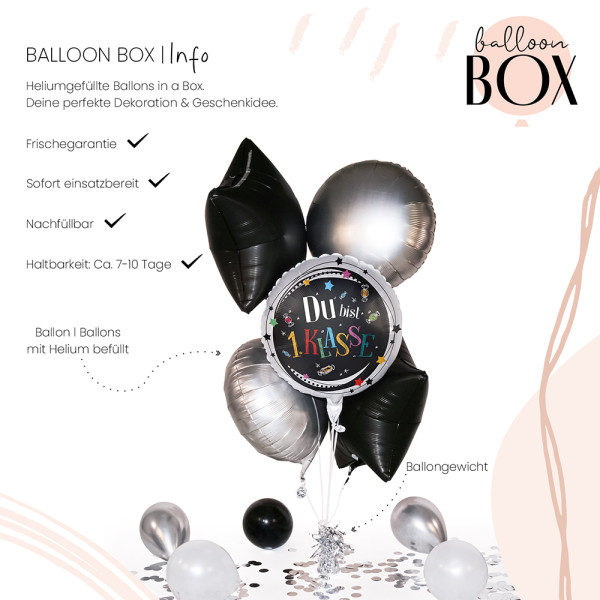 Heliumballon in der Box Du bist 1. Klasse 3