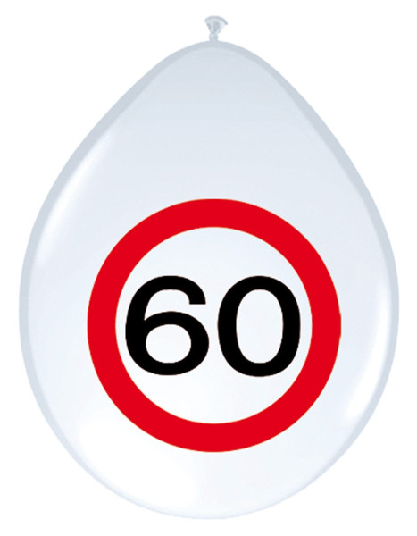 8 traffic sign 60 balloons 30cm