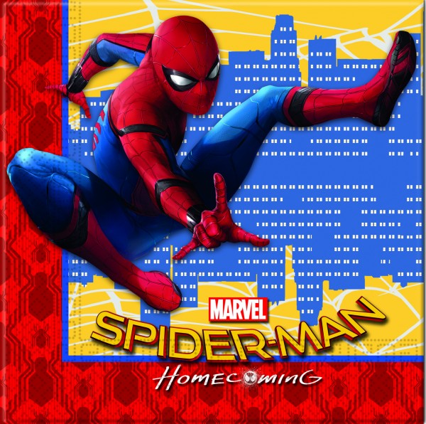 Spiderman Homecomming 20 Servietten 33cm