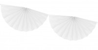 Anteprima: Ghirlanda di rosette Norma bianco 3m x 40cm
