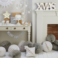 Preview: Merry up Silver glitter garland 70cm