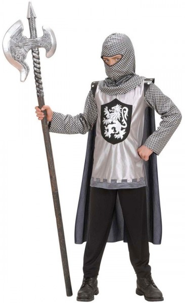 Sølv ridder børn kostume