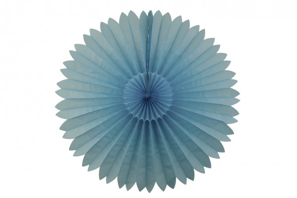 Veel plezier Blauw decoratief waaierpakket van 2 40 cm 2