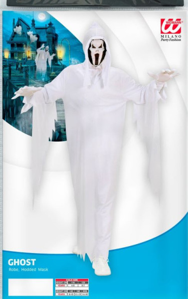 Scream Ghost Costume for Children White