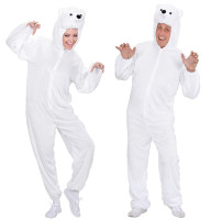Oversigt: Plys isbjørn fuld krop kostume