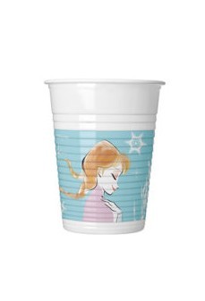 8 Sparkled Frozen plastic cups 200ml