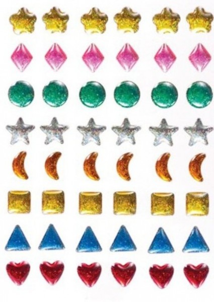 1 gemstone earrings sticker sheet