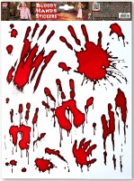 Blutige Handabdrücke Sticker Set