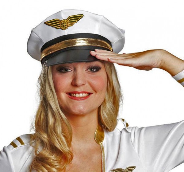 White aviator hat