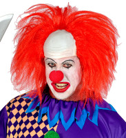 Vorschau: Clownsperücke Glatze mit Haaren