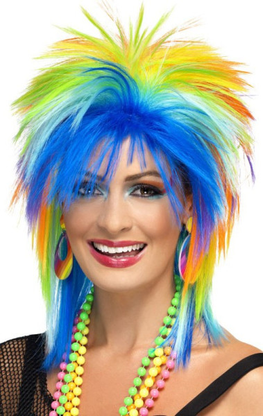 Colorful Neena 80s punk wig