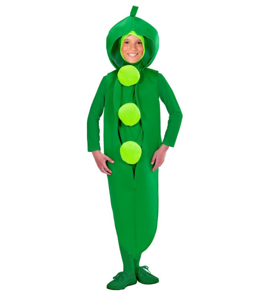 Zabawny kostium zielonego groszku dla chłopca