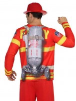 Vorschau: Tapferes 3D Feuerwehrmann Herren Shirt