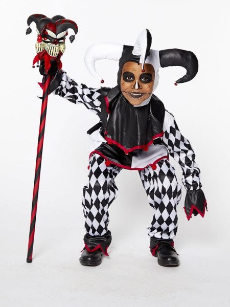 Zombie jester child costume