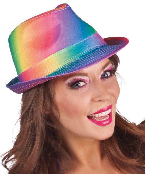 Farverig fedora hat