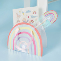 Anteprima: 5 sacchetti regalo magici arcobaleno da 21 cm