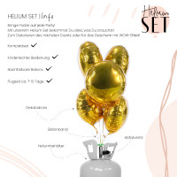 Vorschau: YOU´RE GOLD, Baby! - Rund Ballonbouquet-Set mit Heliumbehälter