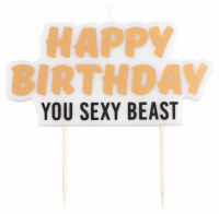 Sexy Birthday Beast cake candle