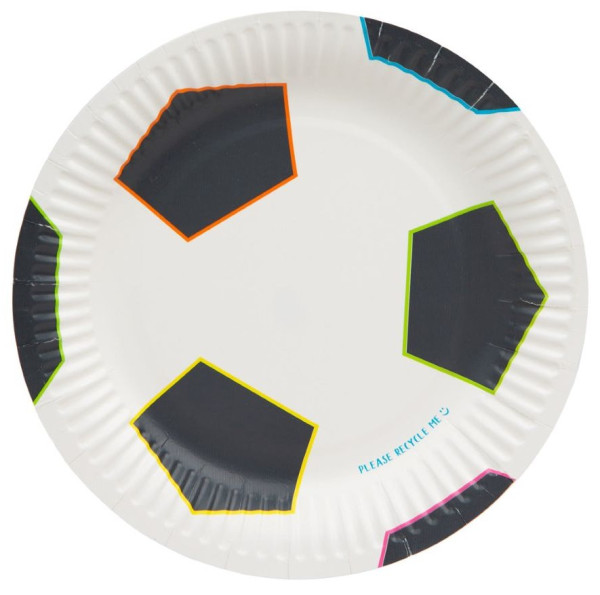 12 Football Champion Eco paper plates 18cm
