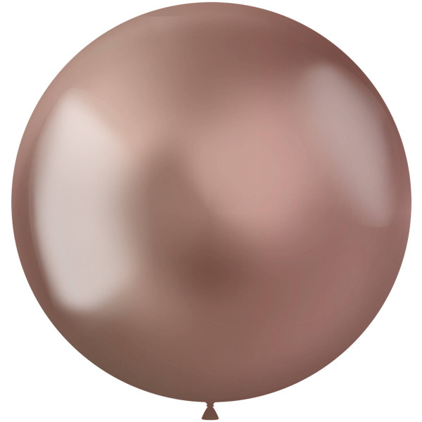 5 Balon Shiny Star XL w kolorze różowego złota 48cm