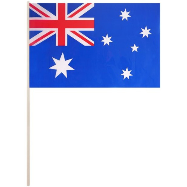 Flaga Australii z personelem