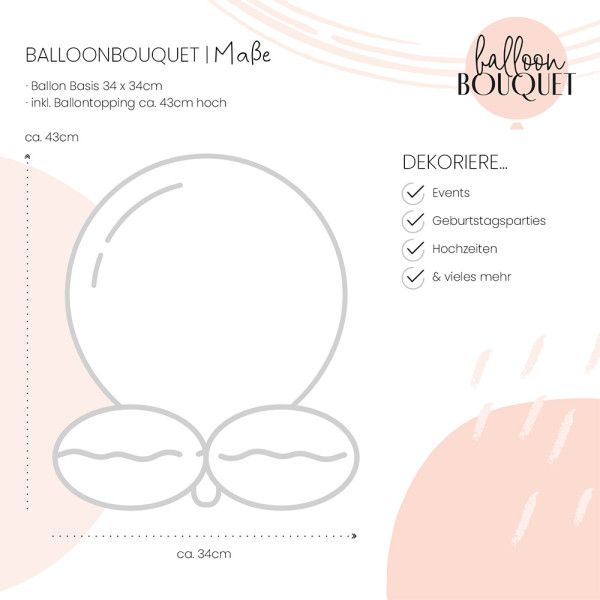 Stehendes Ballon Bouquet-Set - Willkommen Baby 2