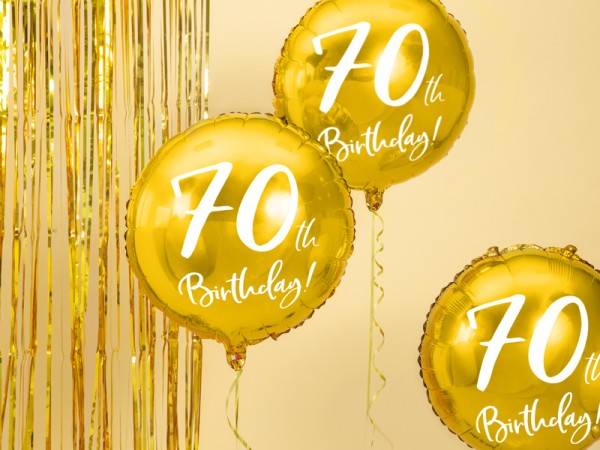 Happy 70th Birthday Folienballon 45cm 2
