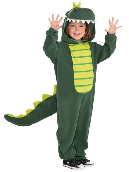 Green dino jumpsuit children's costume