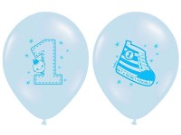 Anteprima: 6 palloncini 1 ° compleanno luce blu