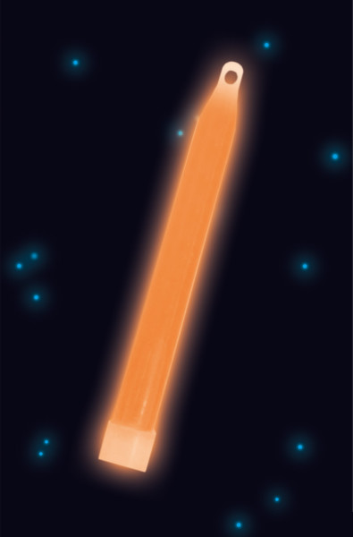 Power Glowstick med snor 15cm Orange