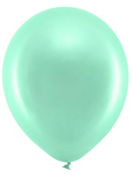 10 ballons métallisés party hit vert 30cm