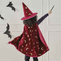 Widok: Czerwony kapelusz czarodzieja dla dzieci Deluxe