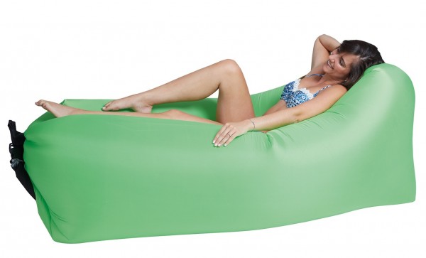 Leżak plażowy w kolorze perłowo-zielonym 1,8 mx 75 cm