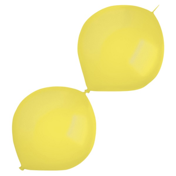 50 metallic garland balloons yellow 30cm
