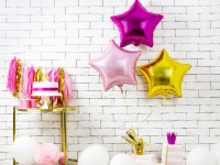 Preview: Pink star balloon shimmer 48cm