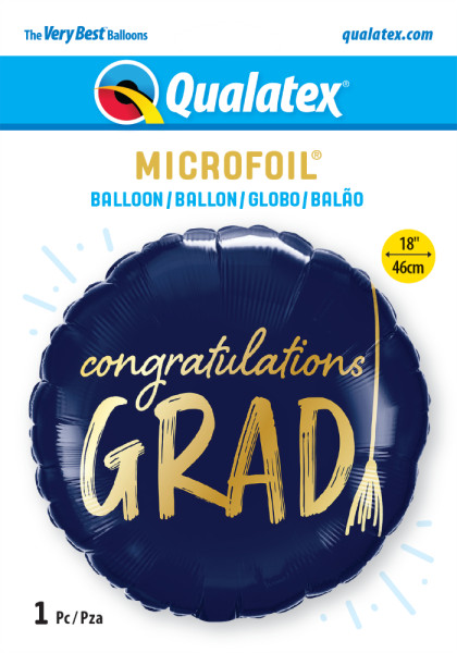 Blauer Congratulations Ballon 46cm