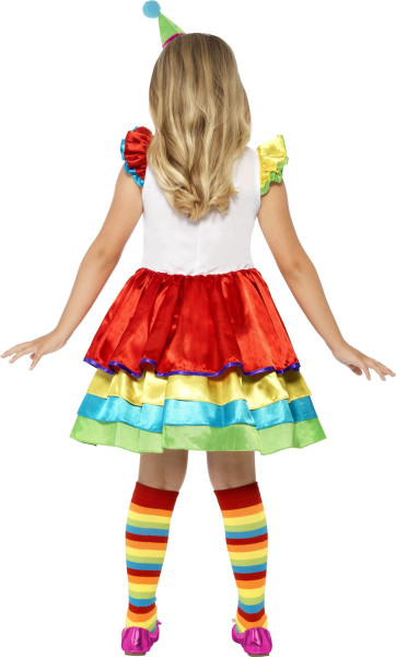 Kolorowy kostium kudłatej dziewczynki klauna 3