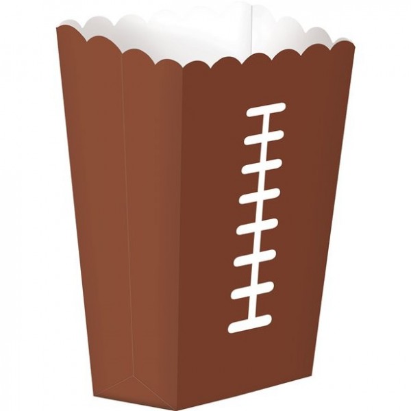 8 amerikansk fotboll popcorn lådor