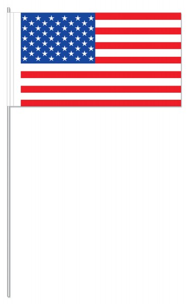 10 flag papierowych USA 39 cm