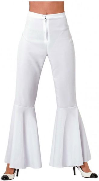 Hvide chique udbuksede bukser