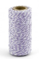 Förhandsgranskning: 50m bomullstråd i lila och vitt