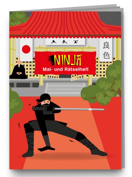Ninja Party Mal- und Rätselheft 8 Seiten