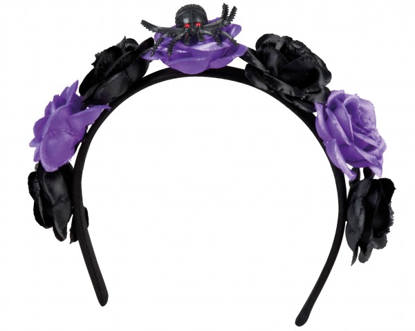 Flowery headband purple 2