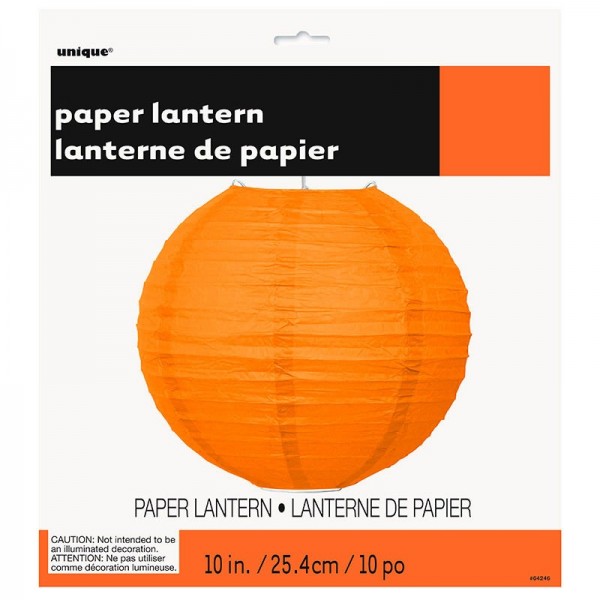 Dekoracja lampionowa pomarańczowa 25 cm Ø 2
