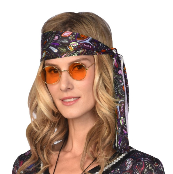 Pomarańczowe okulary hipisowskie Sonja
