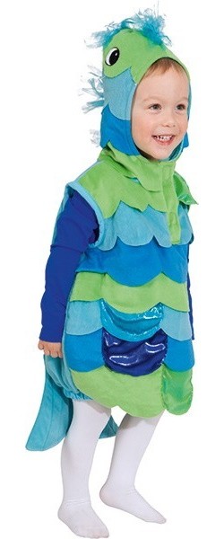 Costume da bambina con bolla di pesce