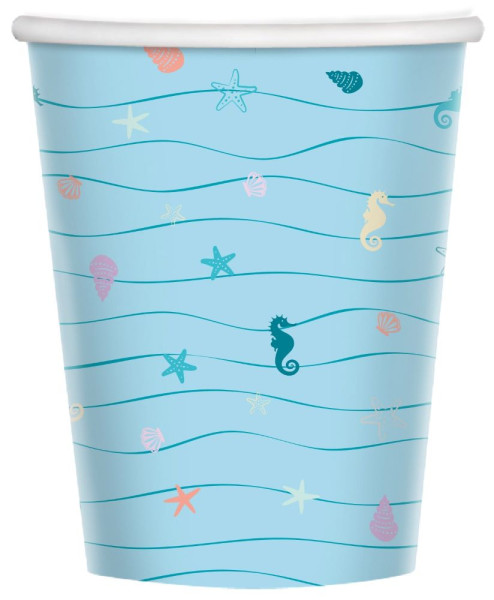 8 Mermaid Dream paper cups 250ml
