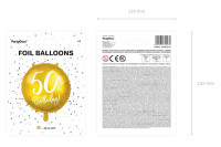 Aperçu: Ballon en aluminium brillant 50e anniversaire 45cm