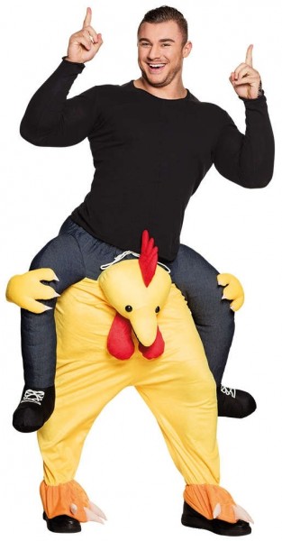 Funny chicken piggyback costume